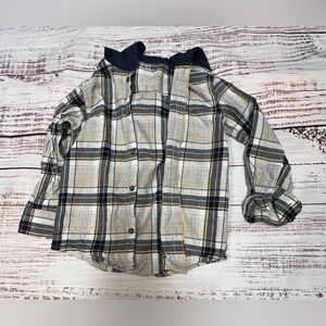 Carters Plaid hooded shirt size 4T